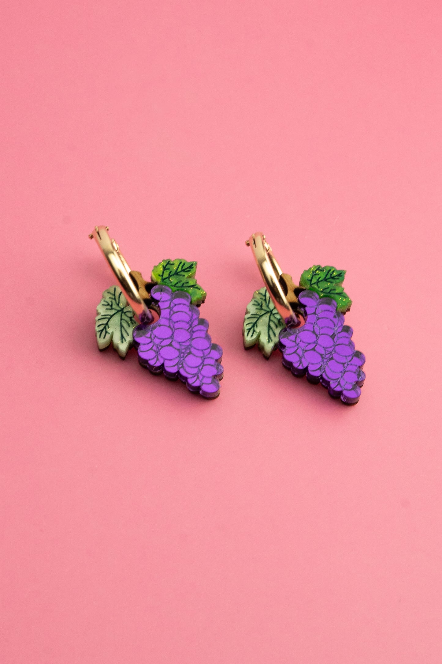 Grape Hoop Earrings