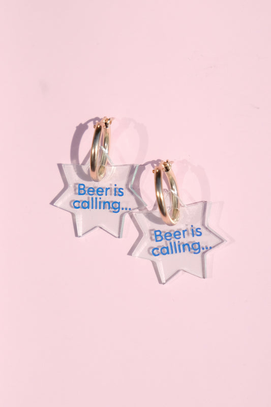 Beer is calling... Hoop Earrings