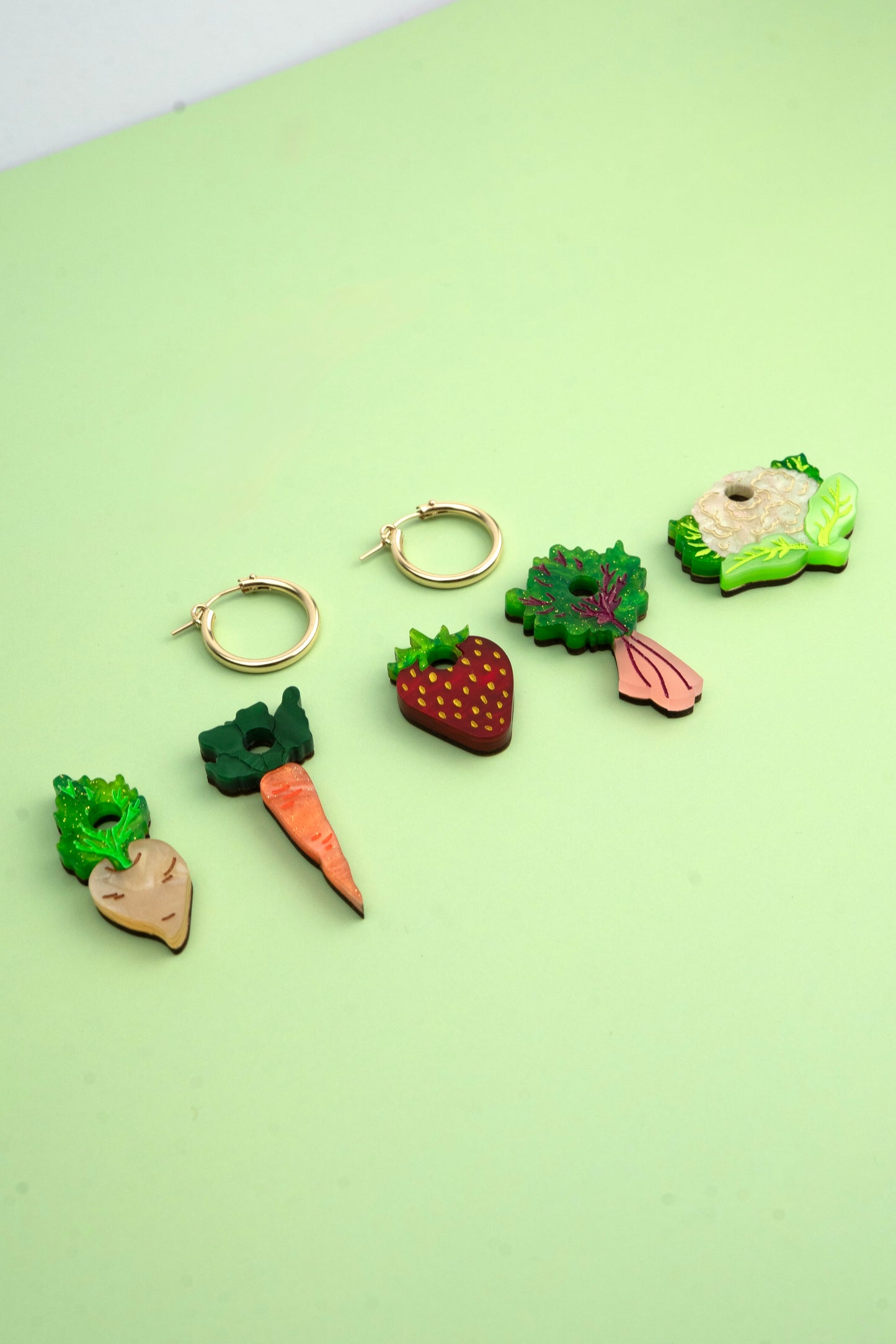 Spring Hoop Earrings - Set of 5