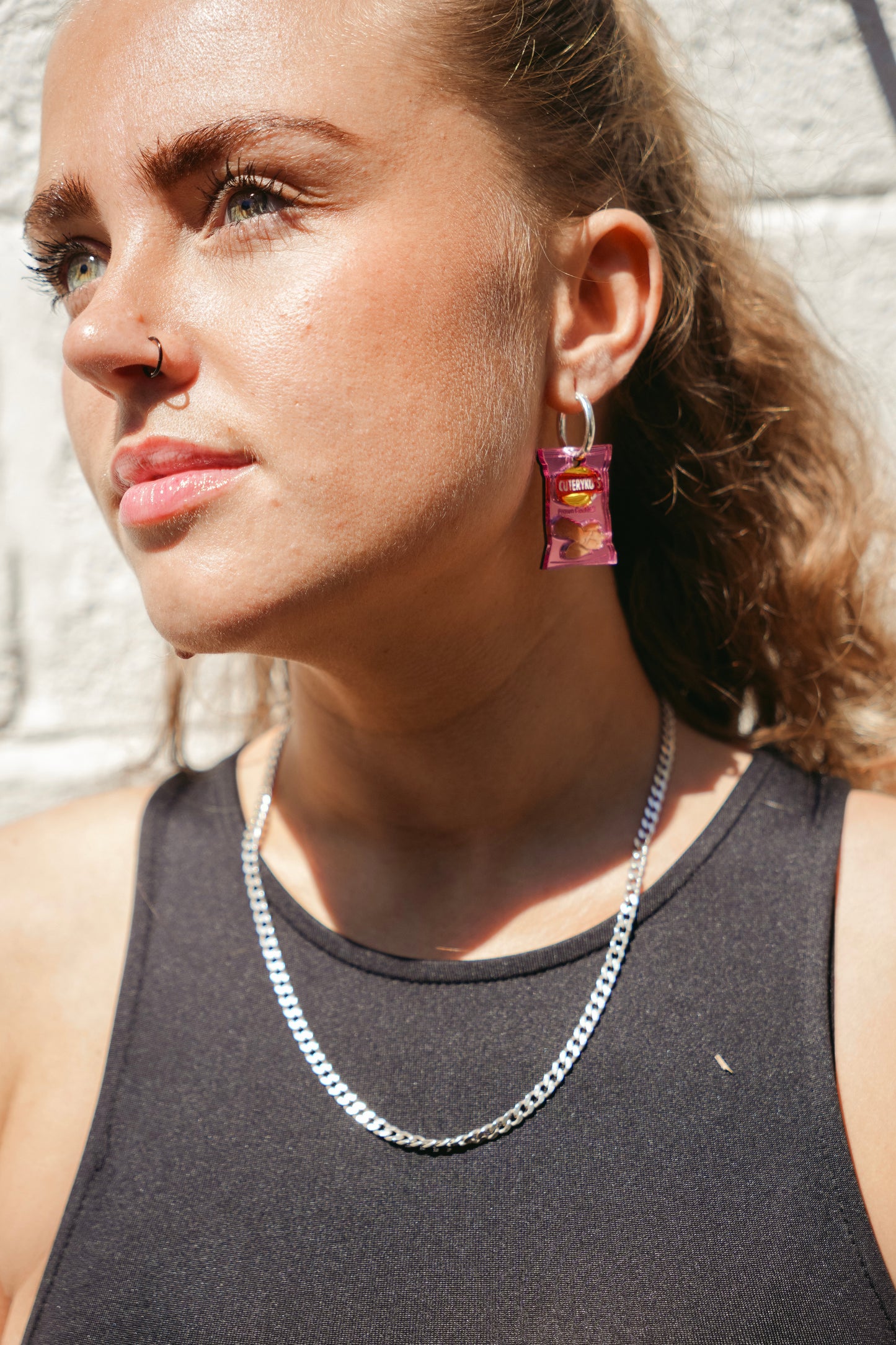 Prawn Cocktail Crisps Hoop Earrings
