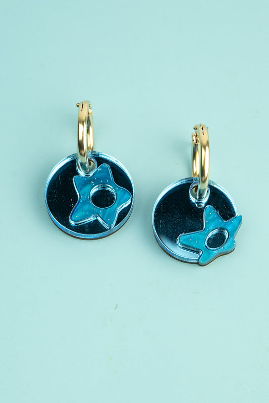 Blueberry Hoop Earrings