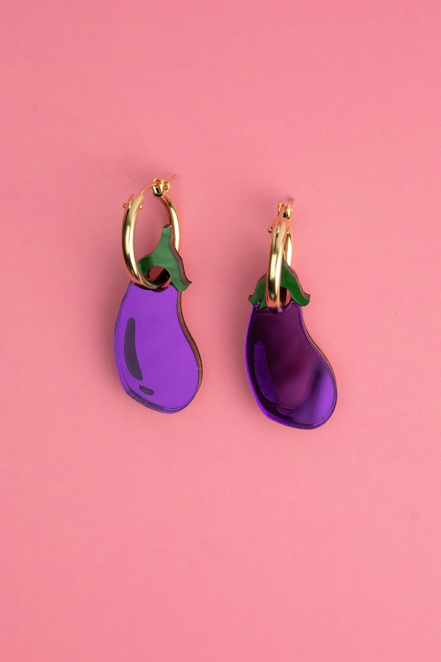 Aubergine Hoop Earrings