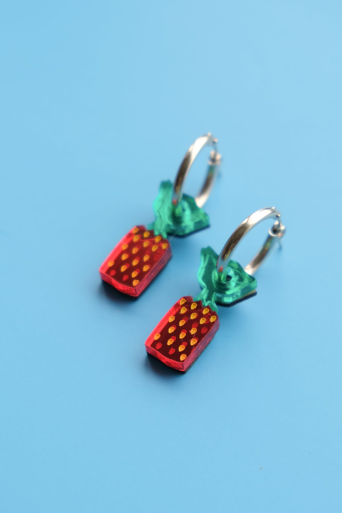 Strawberry Sweet Hoop Earrings