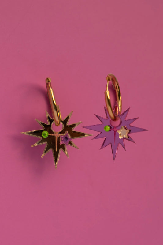 Striking Stars Hoop Earrings