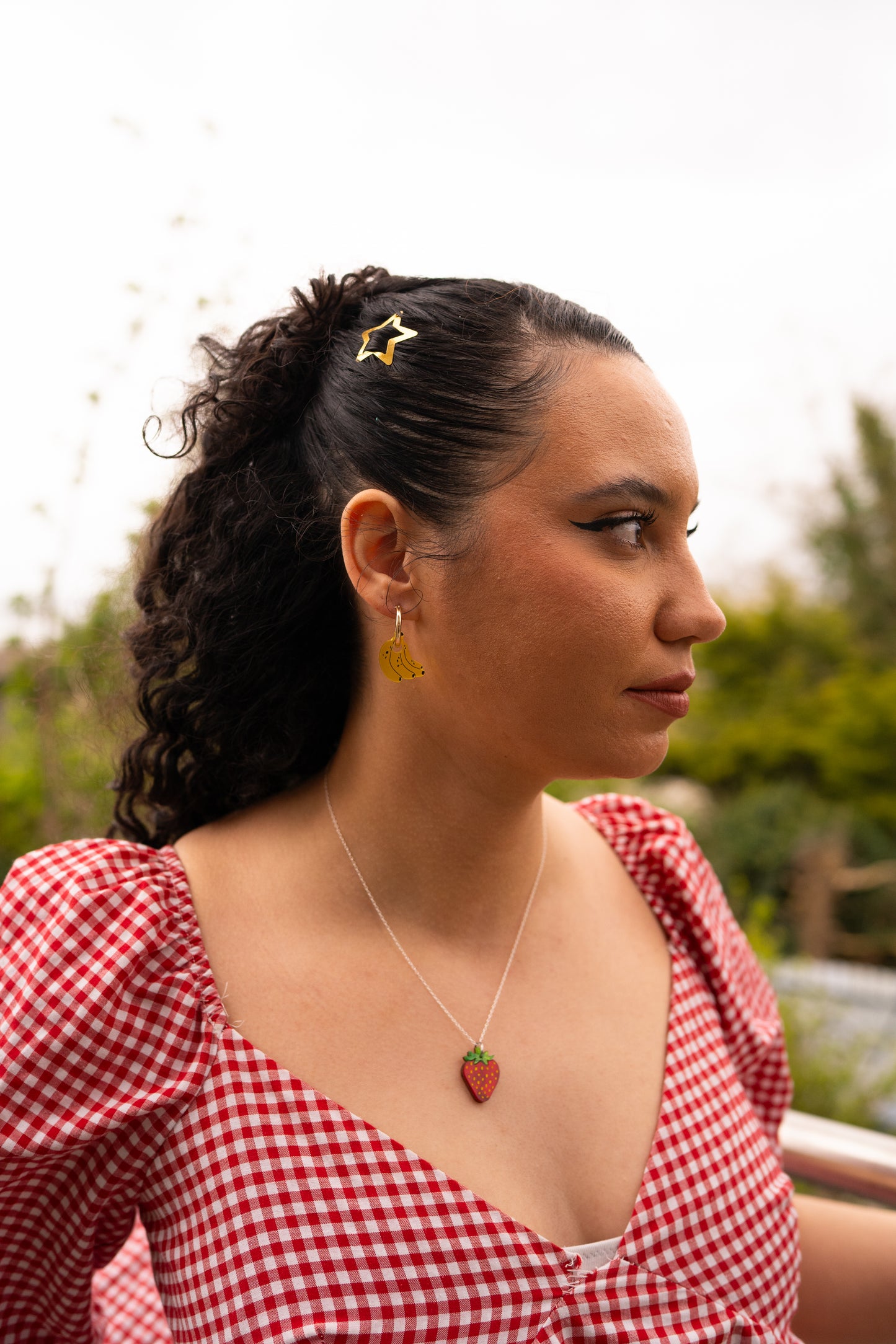 Banana Hoop Earrings