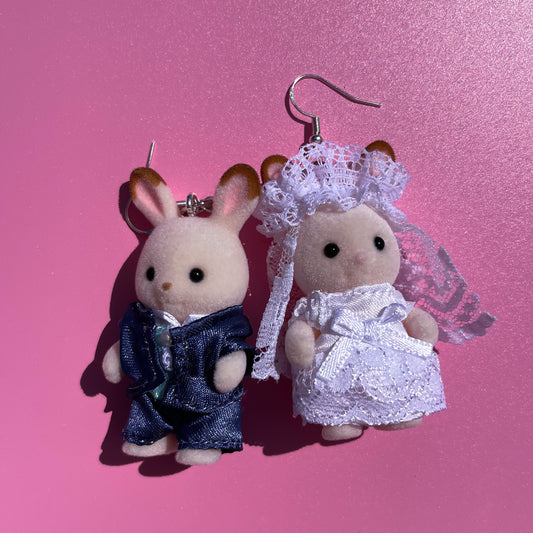 Mr & Mrs Sylvanian Families Earrings - Cuteryko
