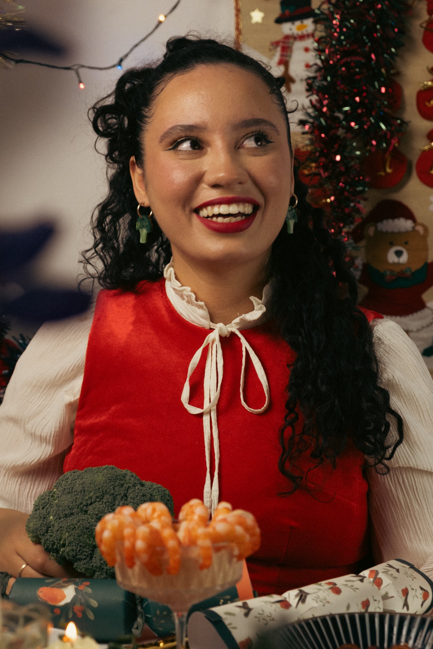 Broccoli Hoop Earrings