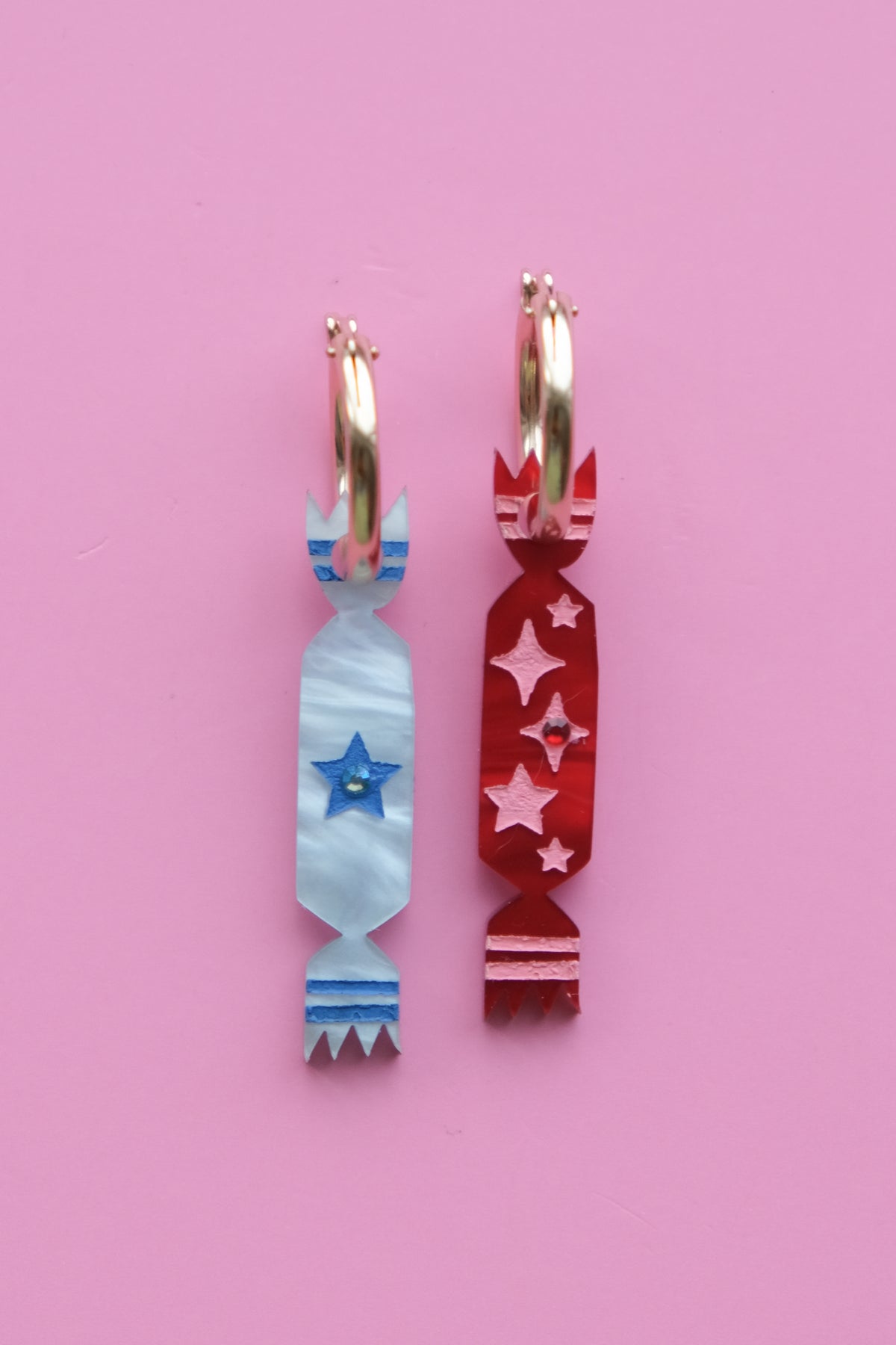 Christmas Cracker Hoop Earrings