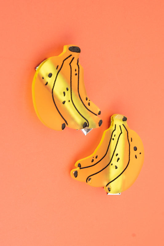 Banana Hair Clips - Set of 2