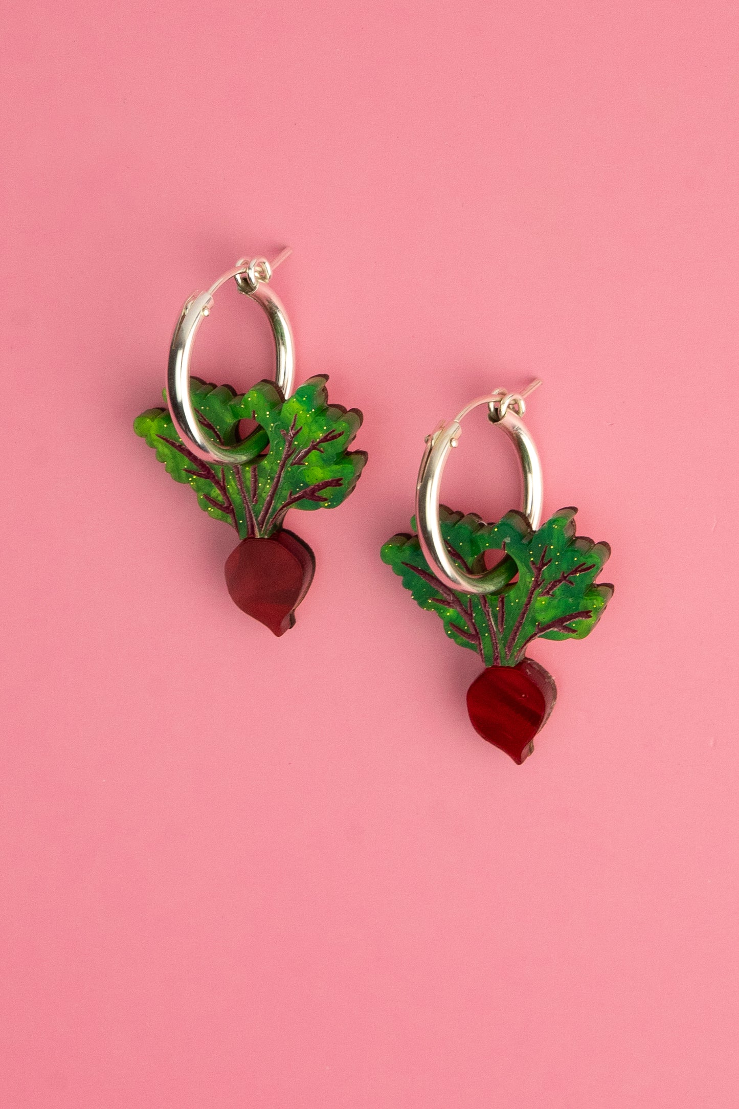 Beetroot Hoop Earrings