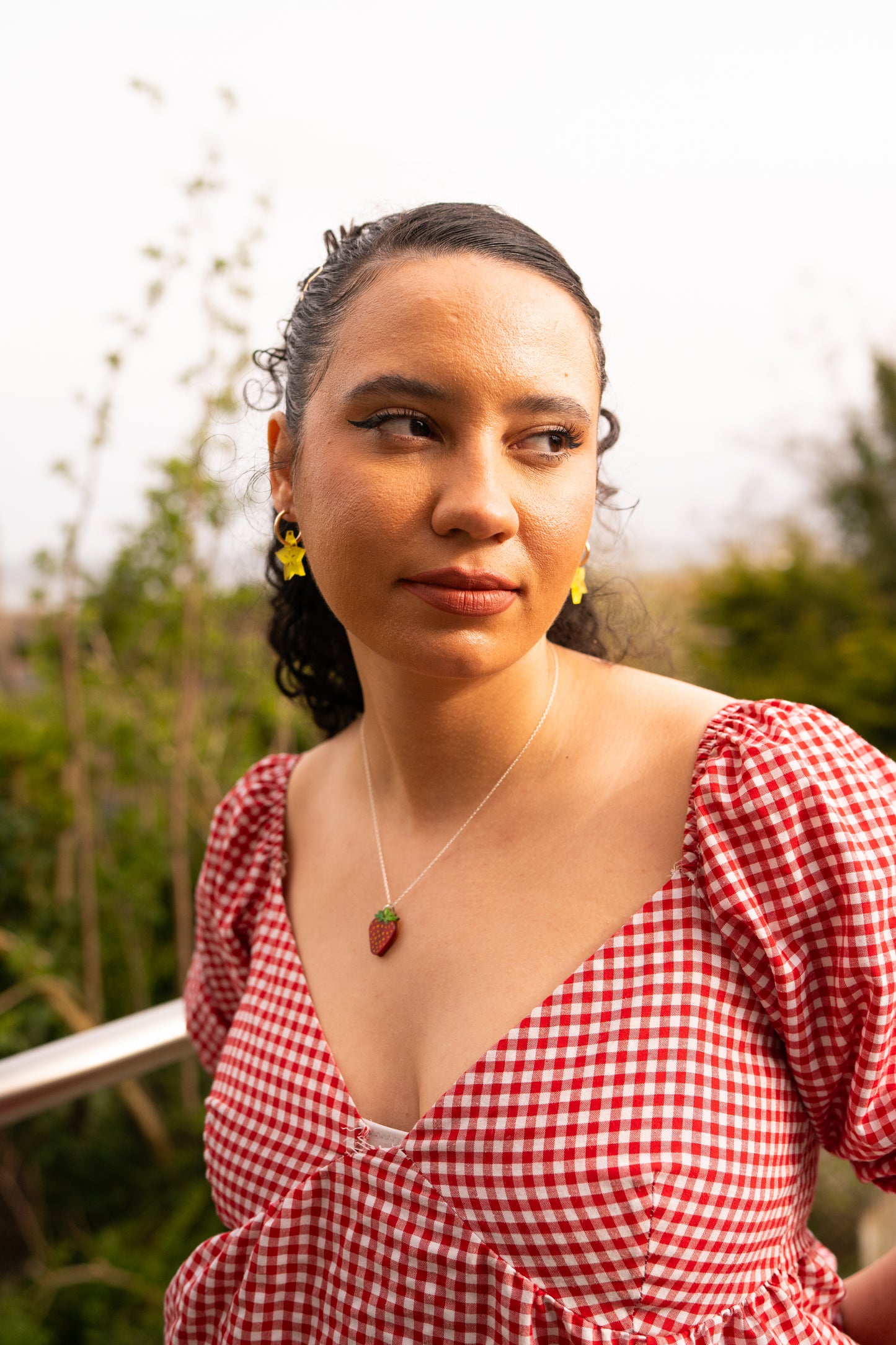 Star Fruit Hoop Earrings