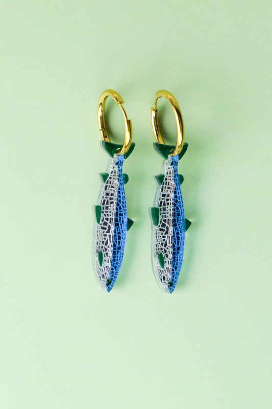 Belfast Big Fish Hoop Earrings