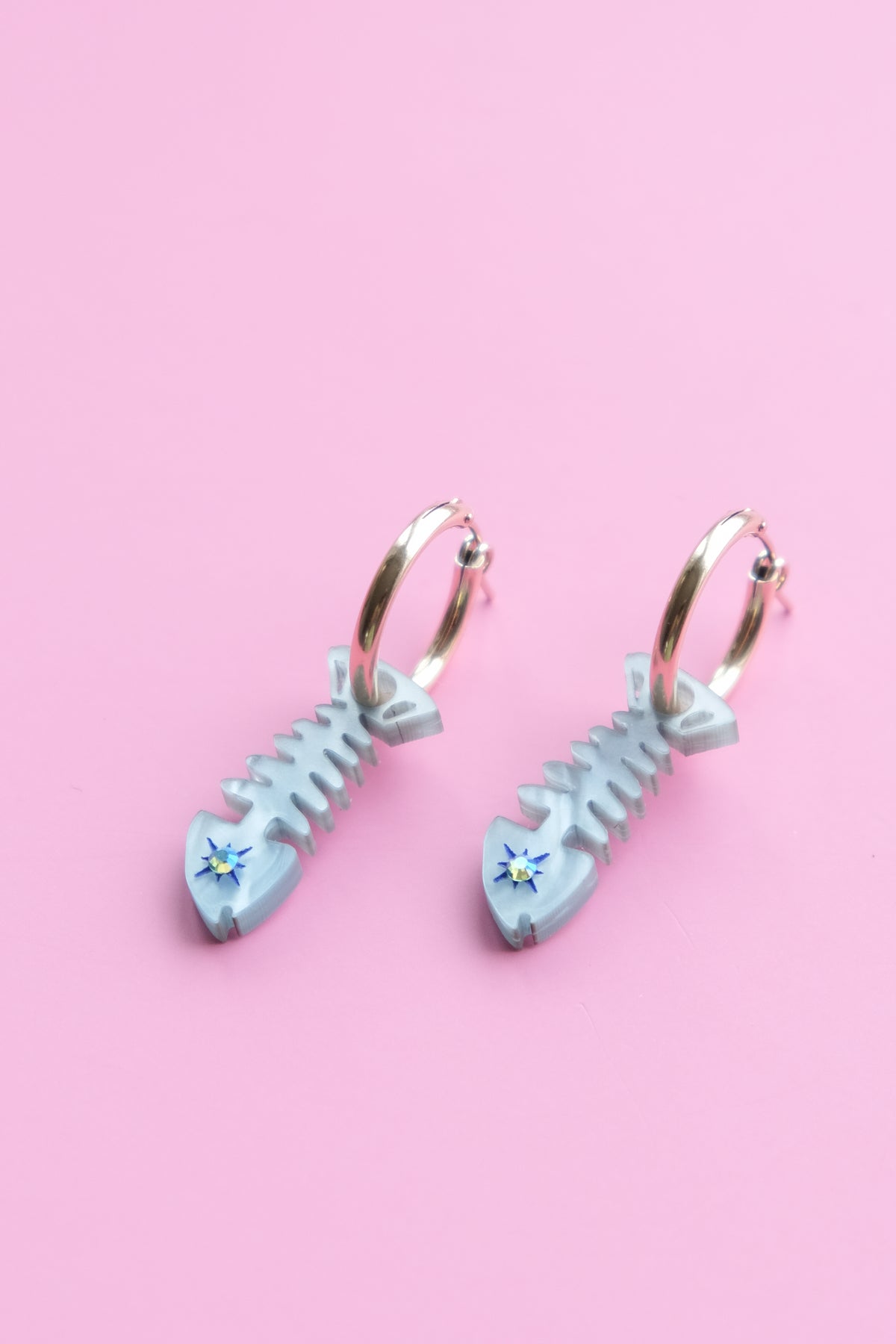 Dead Fish Hoop Earrings