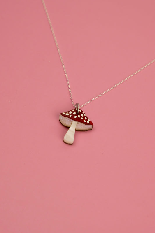 Red Mushroom Necklace