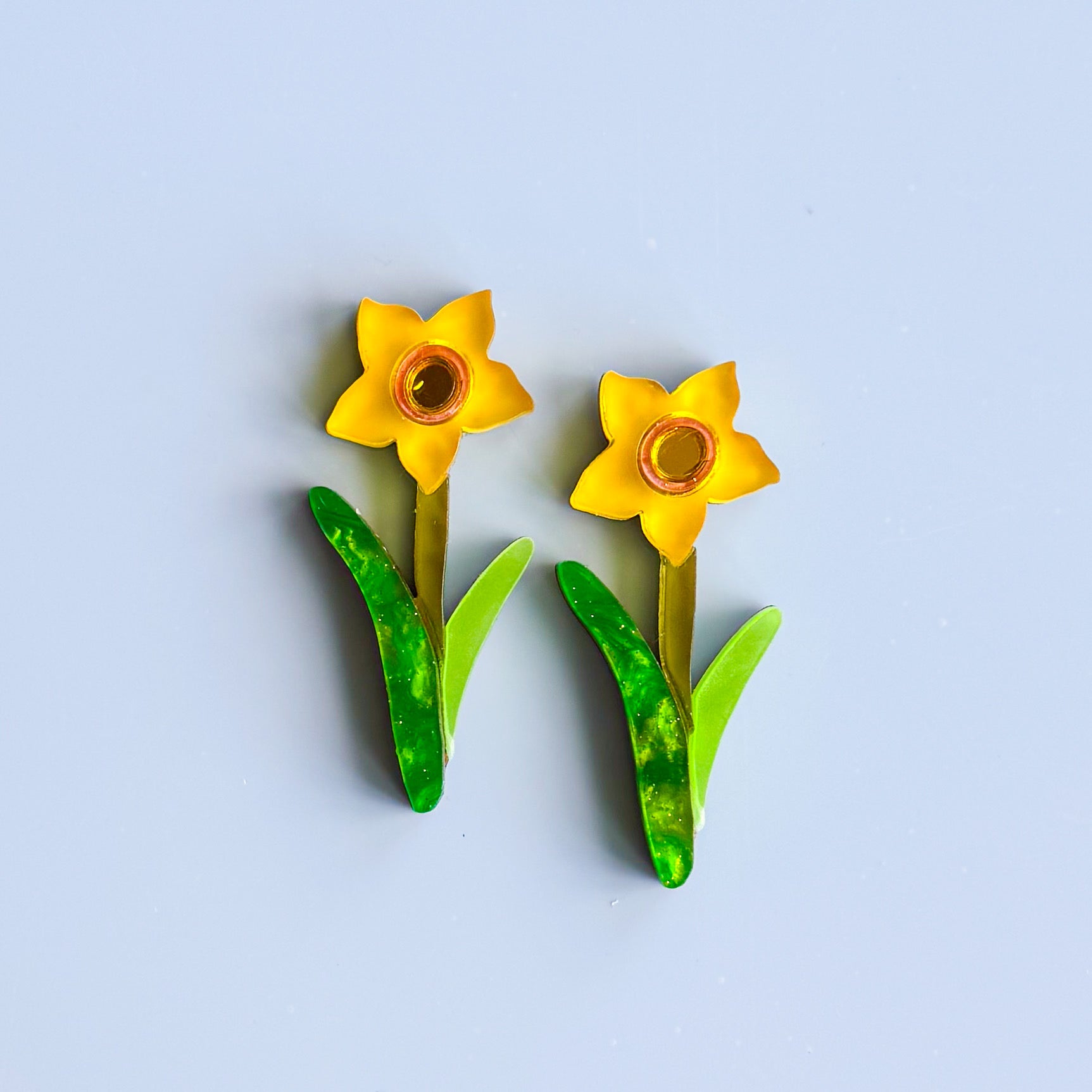 Daffodil Handmade Flower Earrings