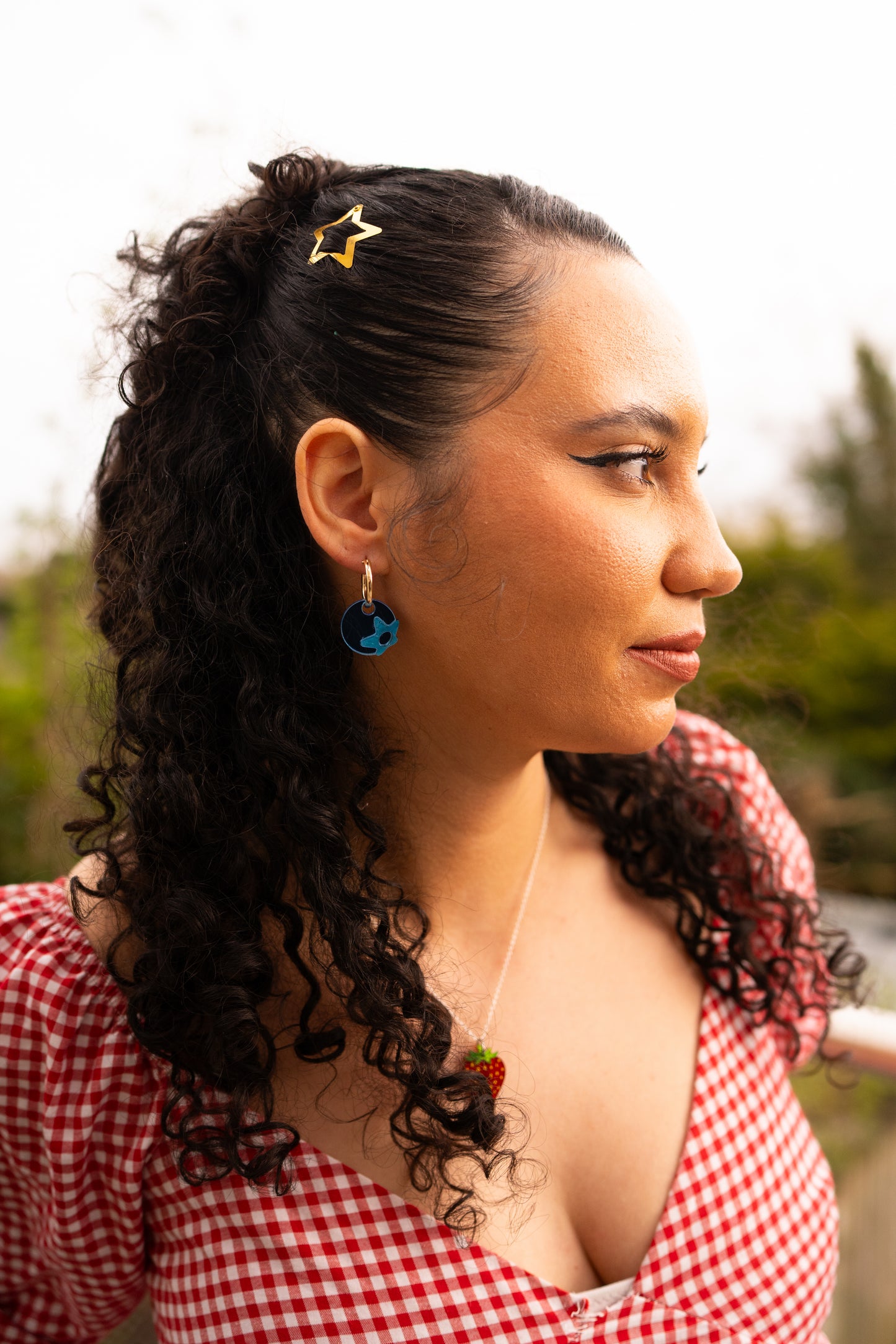 Blueberry Hoop Earrings