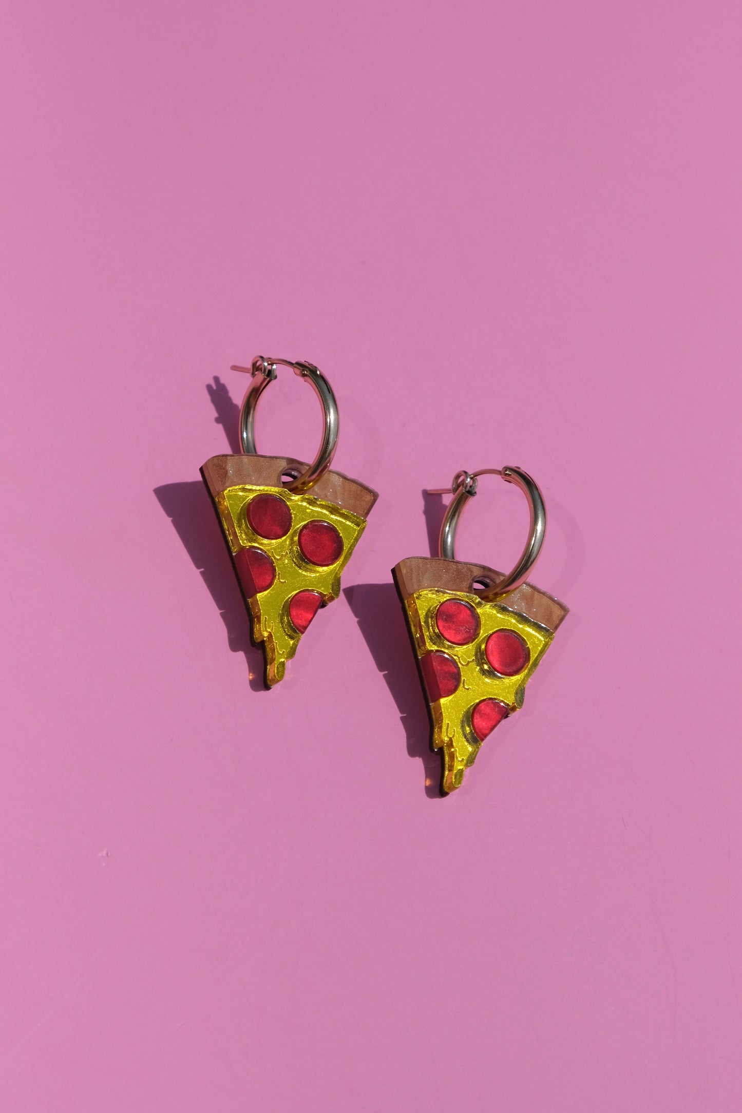 Pizza Slice Hoop Earrings