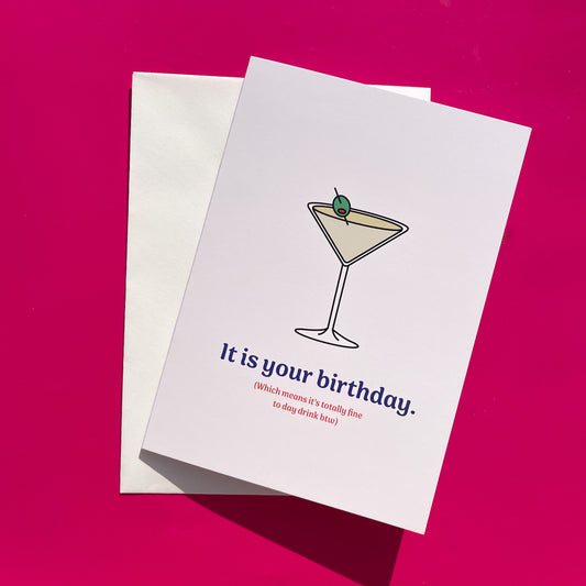 It is your Birthday (Day Drinking) Birthday Card - Cuteryko