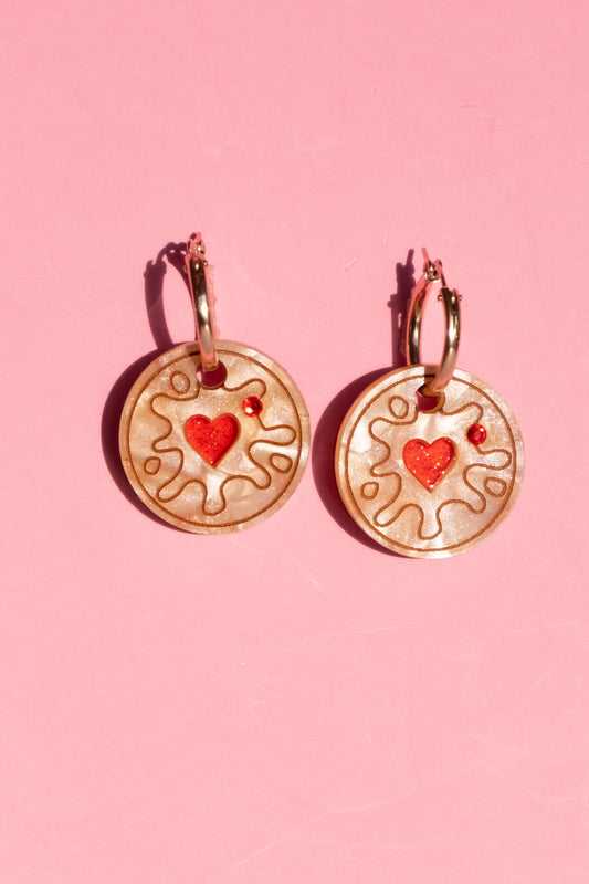 Jammy Heart Hoop Earrings