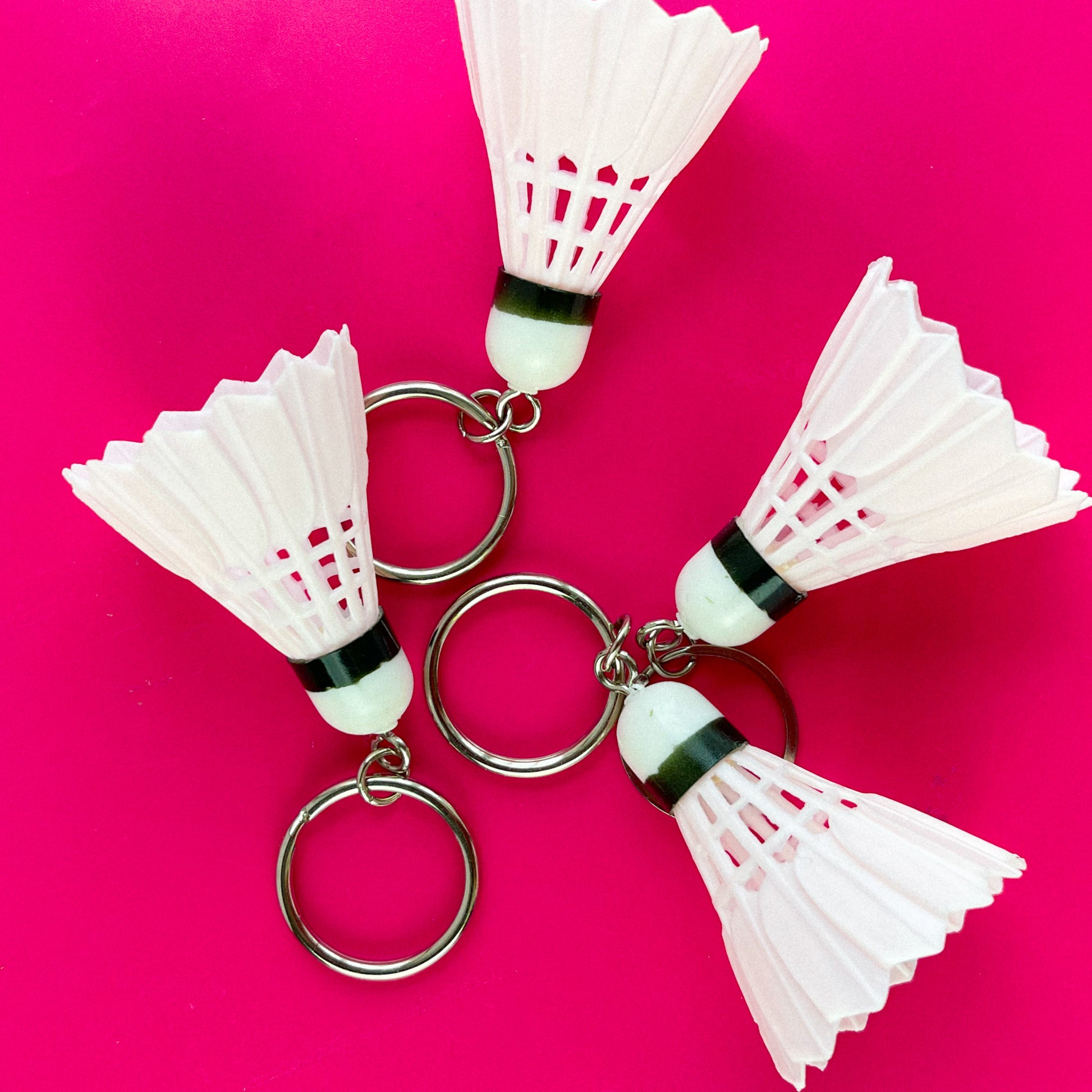 Pink Shuttlecock Keychain - Cuteryko