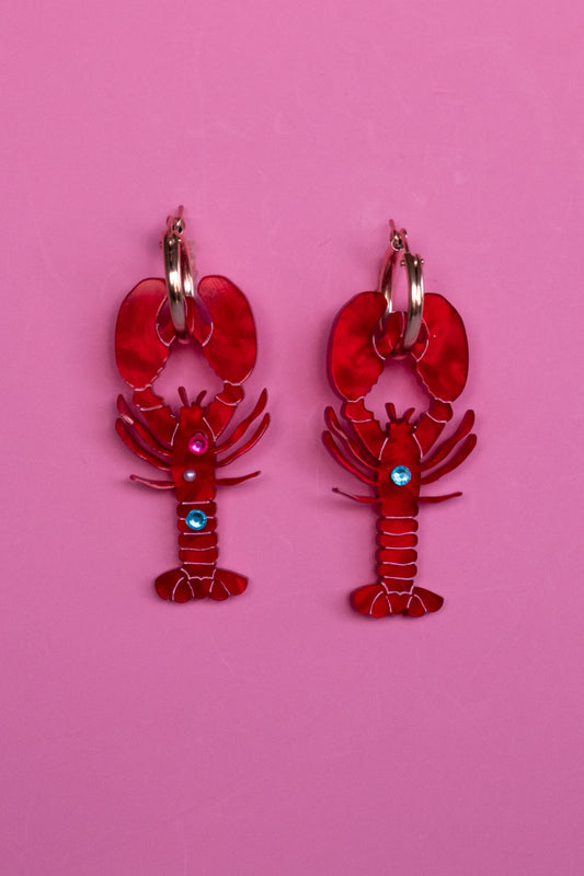 Lobster Hoop Earrings