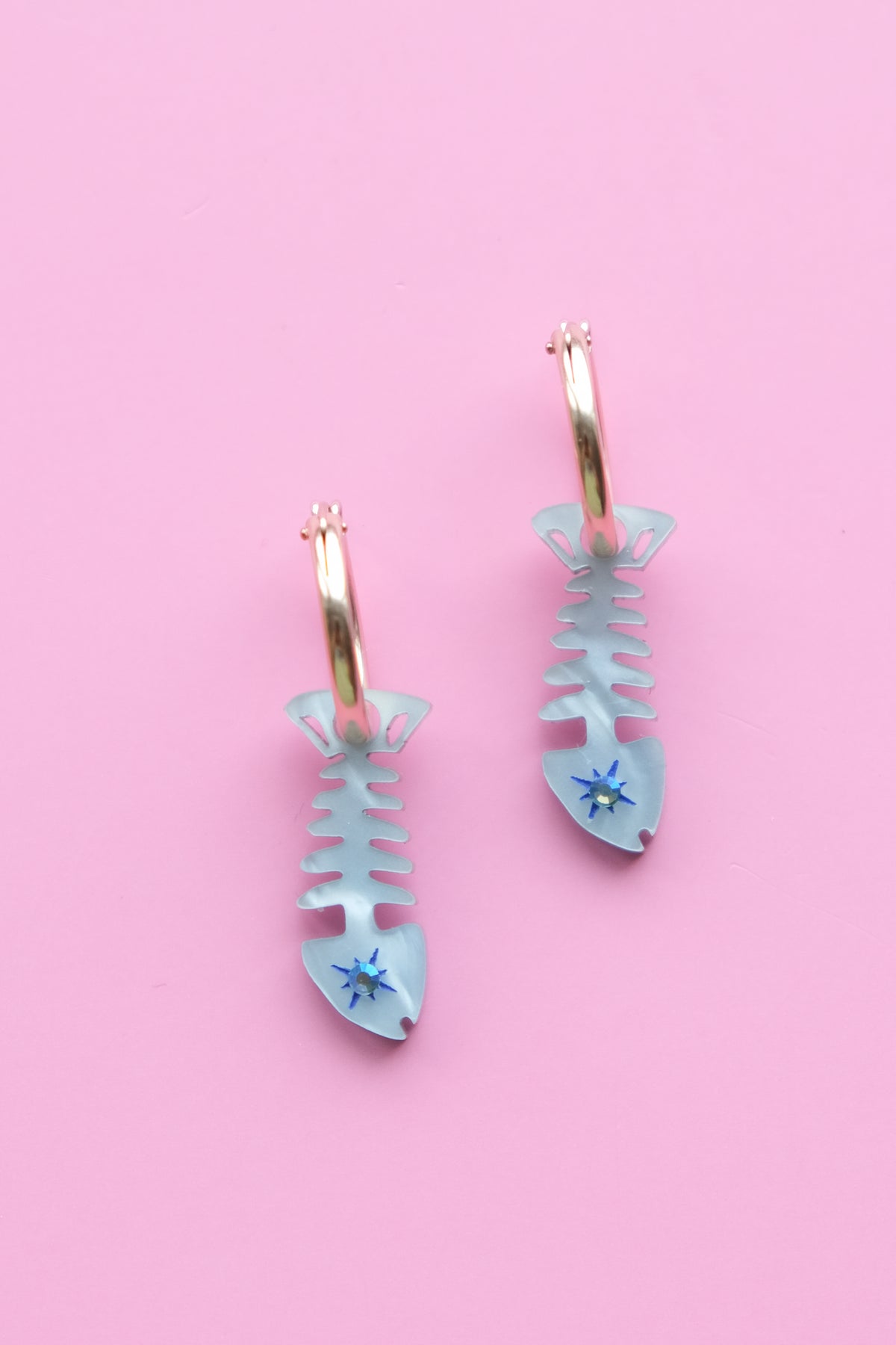 Dead Fish Hoop Earrings