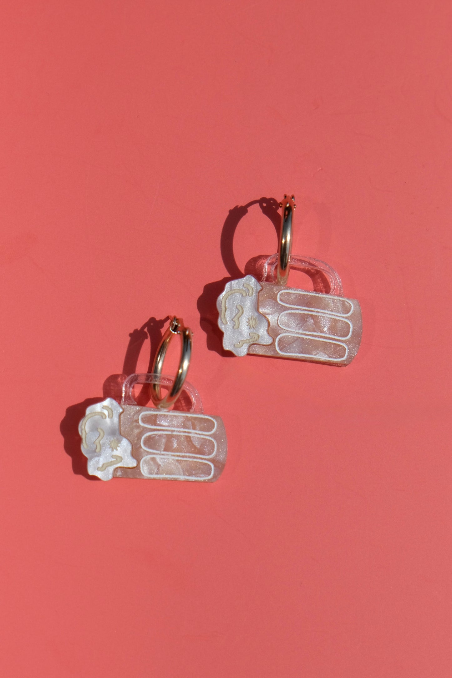 Pint of Beer Hoop Earrings