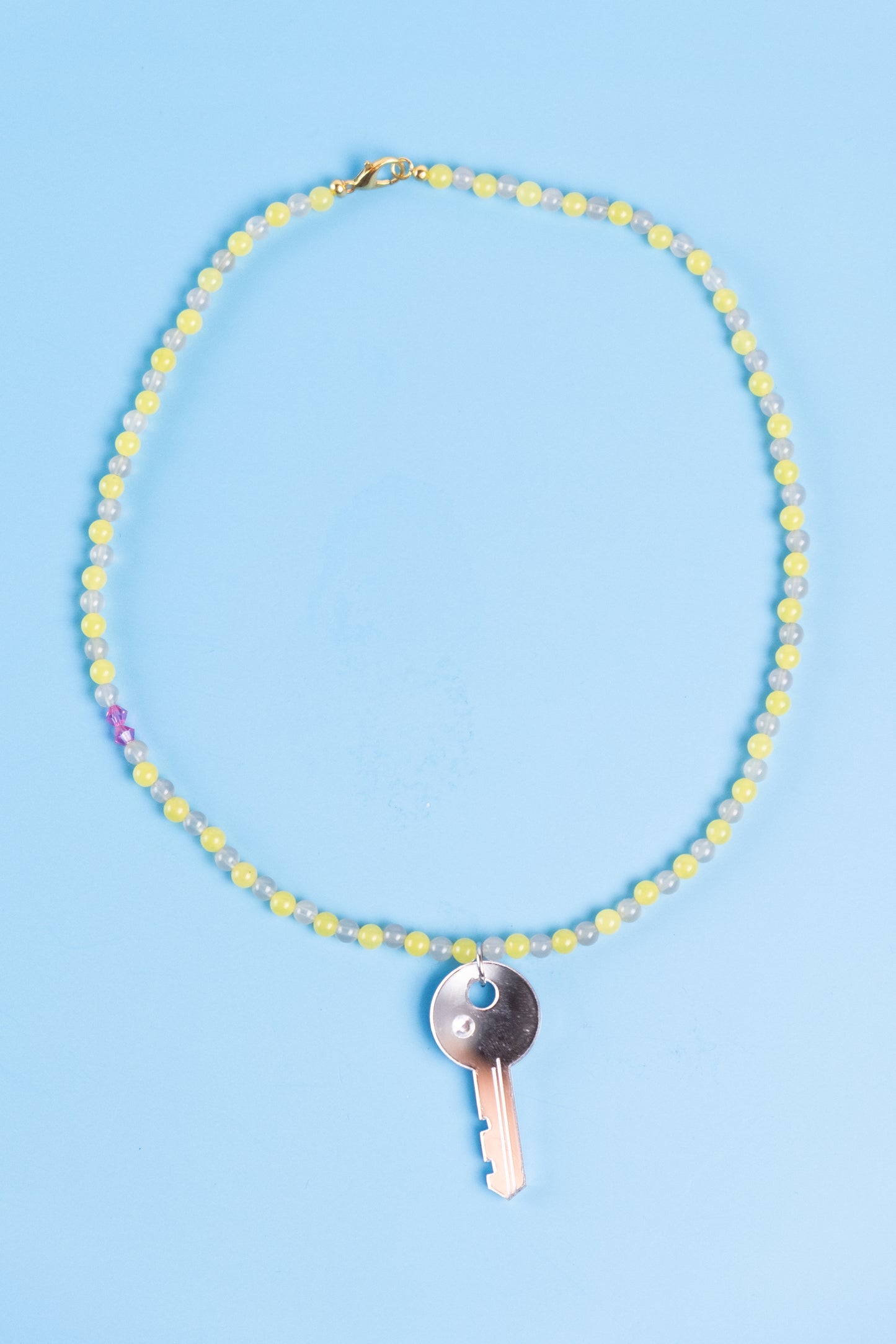 Lemon Jasper Key Necklace