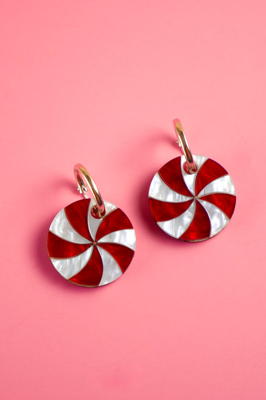 Candy Swirl Hoop Earrings
