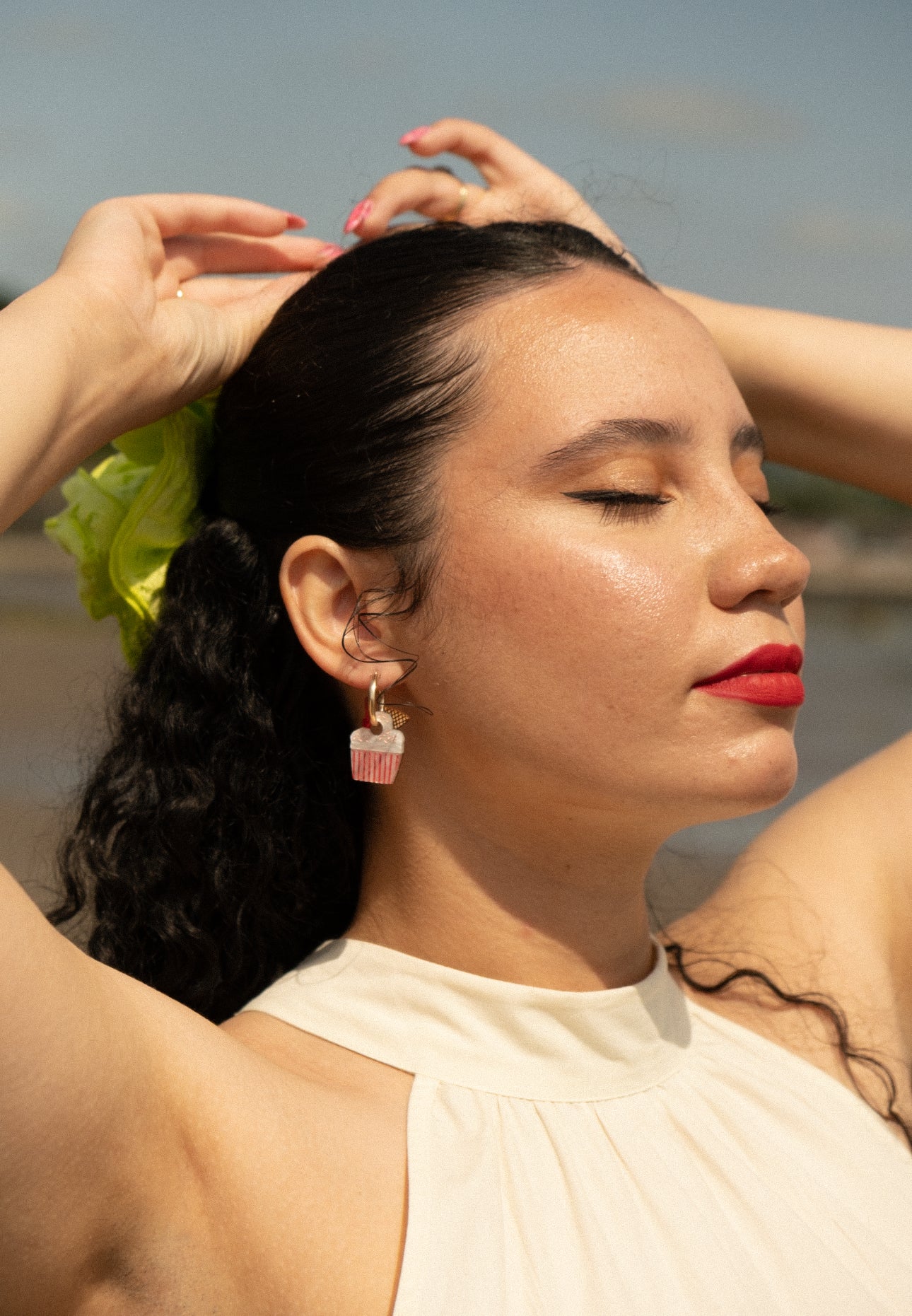 Ice Cream Cup Hoop Earrings