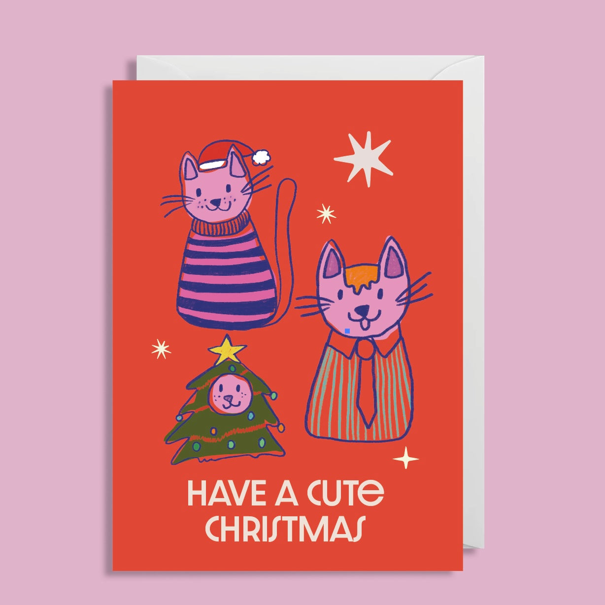 Tener una linda tarjeta de Navidad