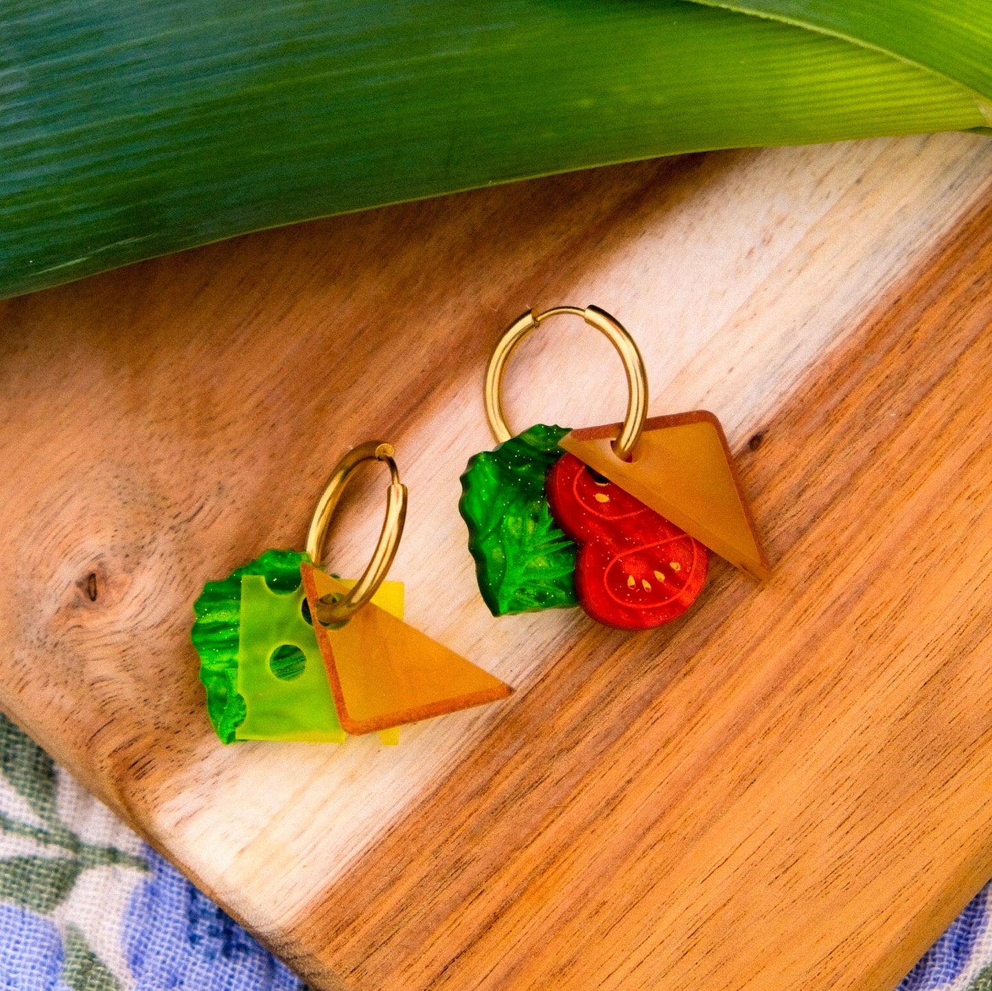 Sandwich Hoop Earrings