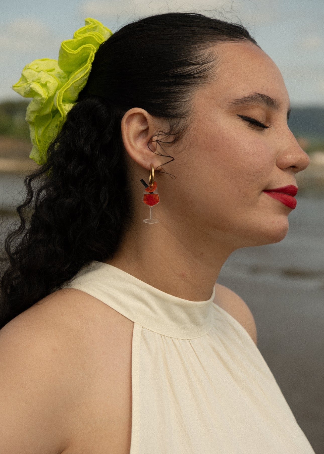 Bitter Orange Spritz Hoop Earrings