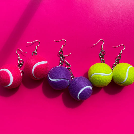 Tennis Ball Earrings - Cuteryko