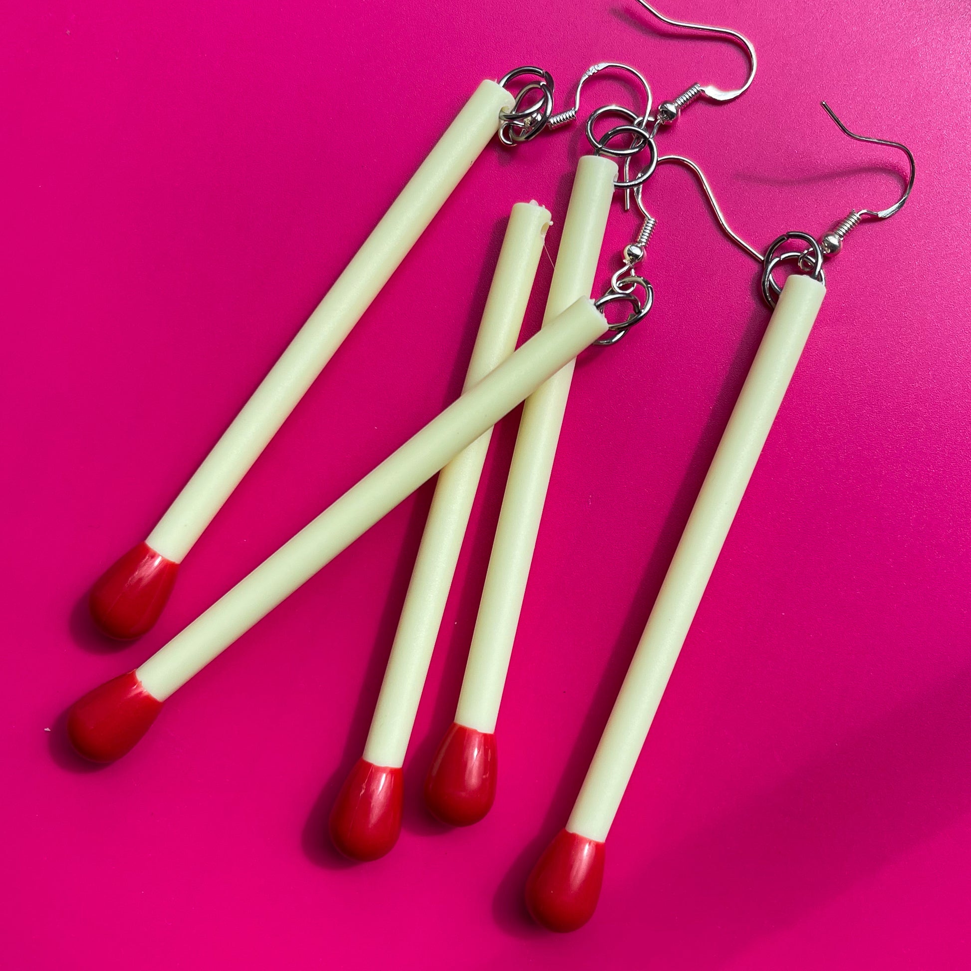 Match Stick Pen Earrings - Cuteryko