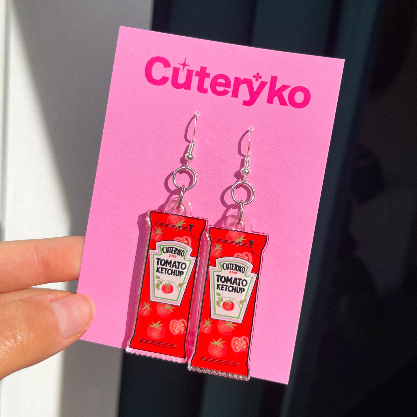 Cuteryko Tomato Ketchup Earrings