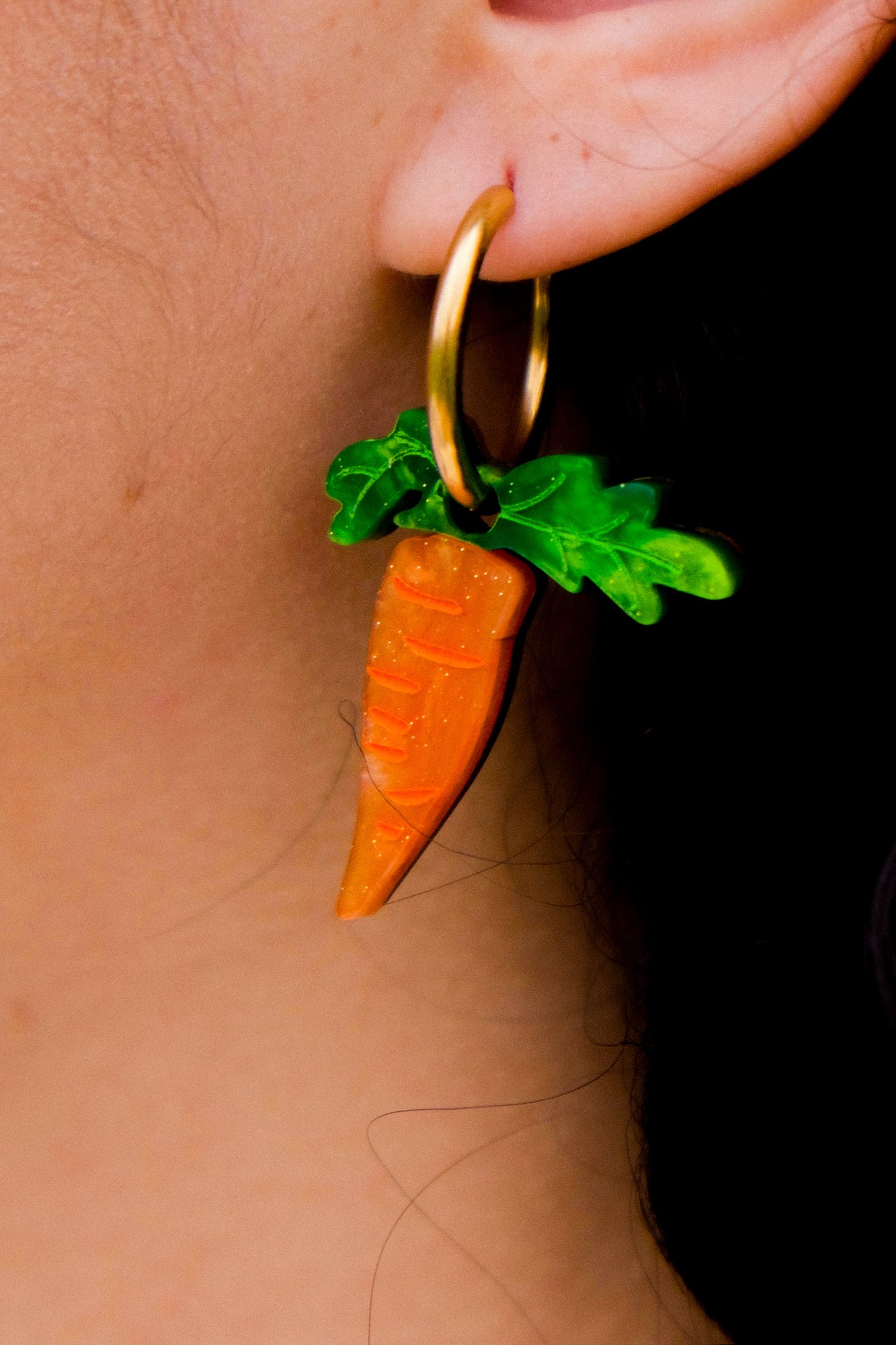 Carrot Hoop Earrings
