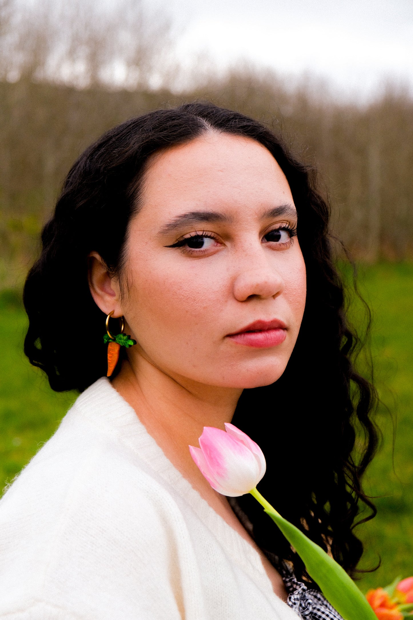Carrot Hoop Earrings