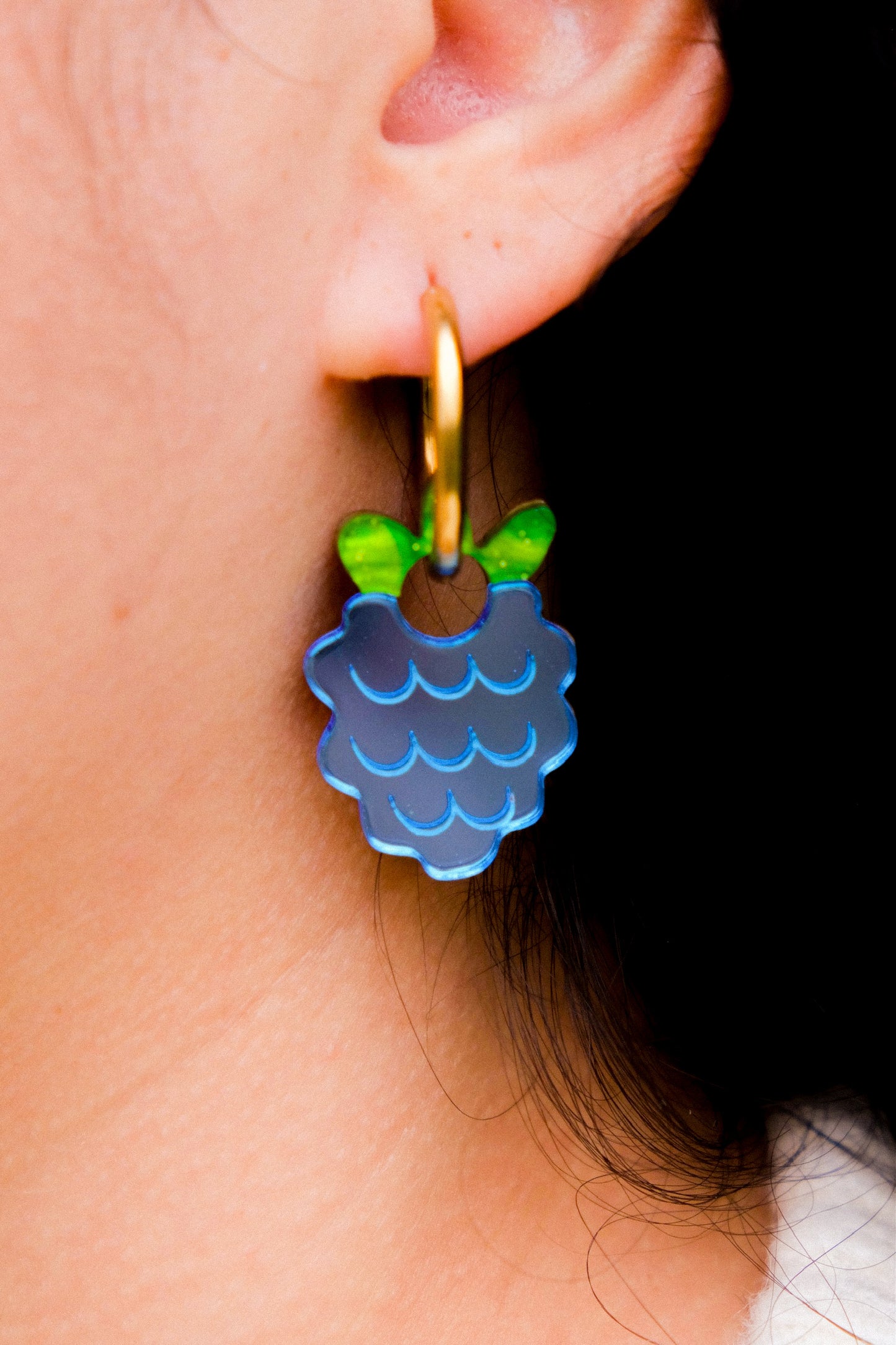 Berry Hoop Earrings