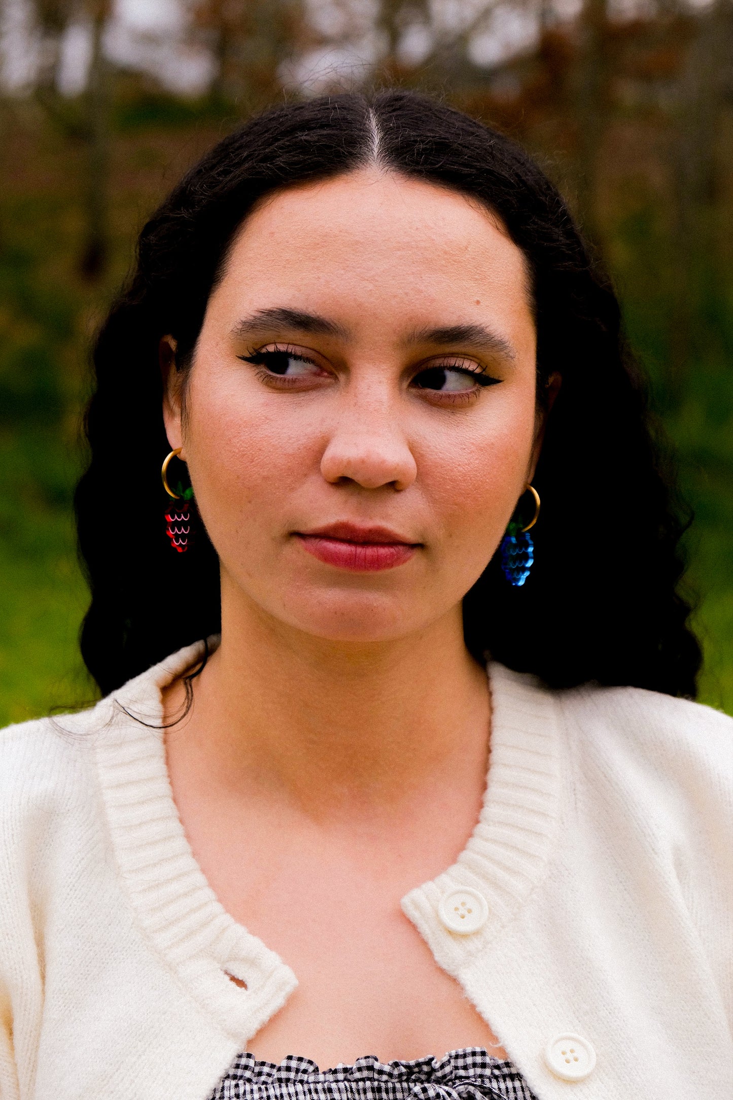 Berry Hoop Earrings