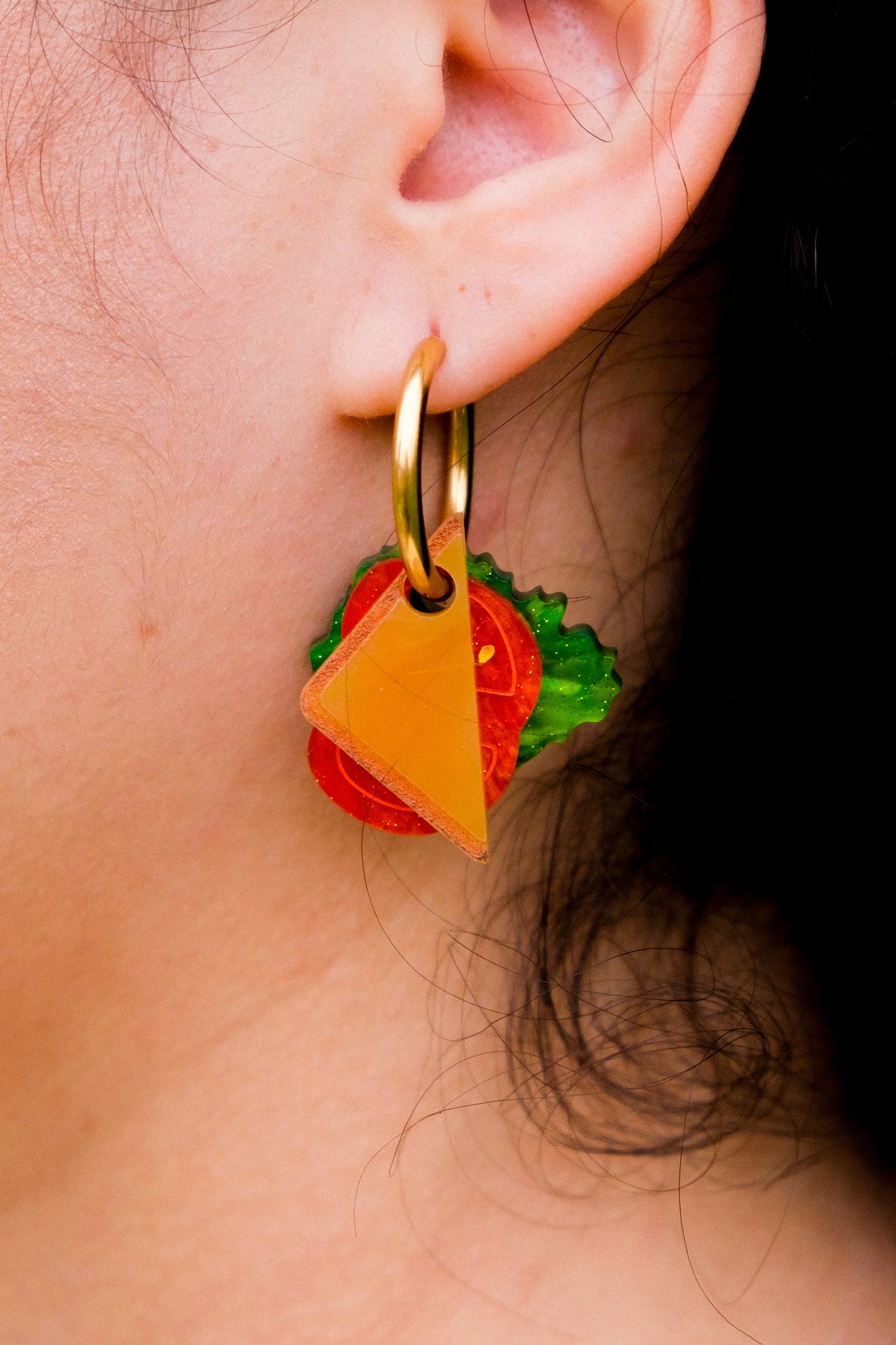 Sandwich Hoop Earrings