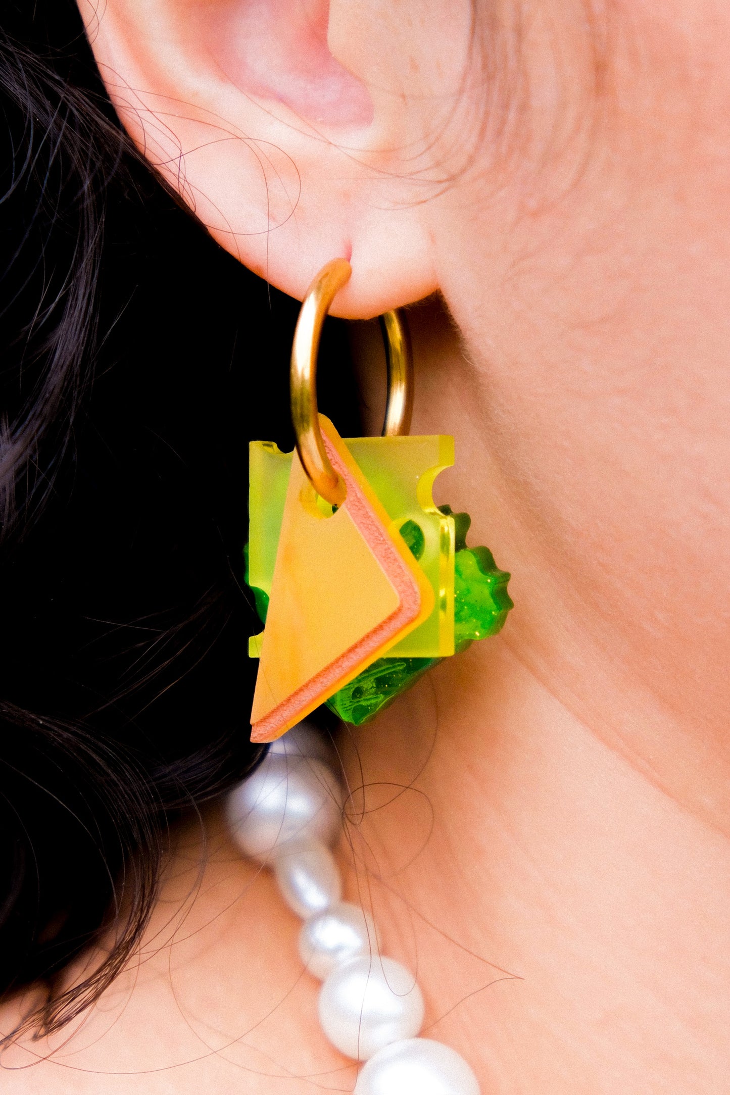 Sandwich Hoop Earrings
