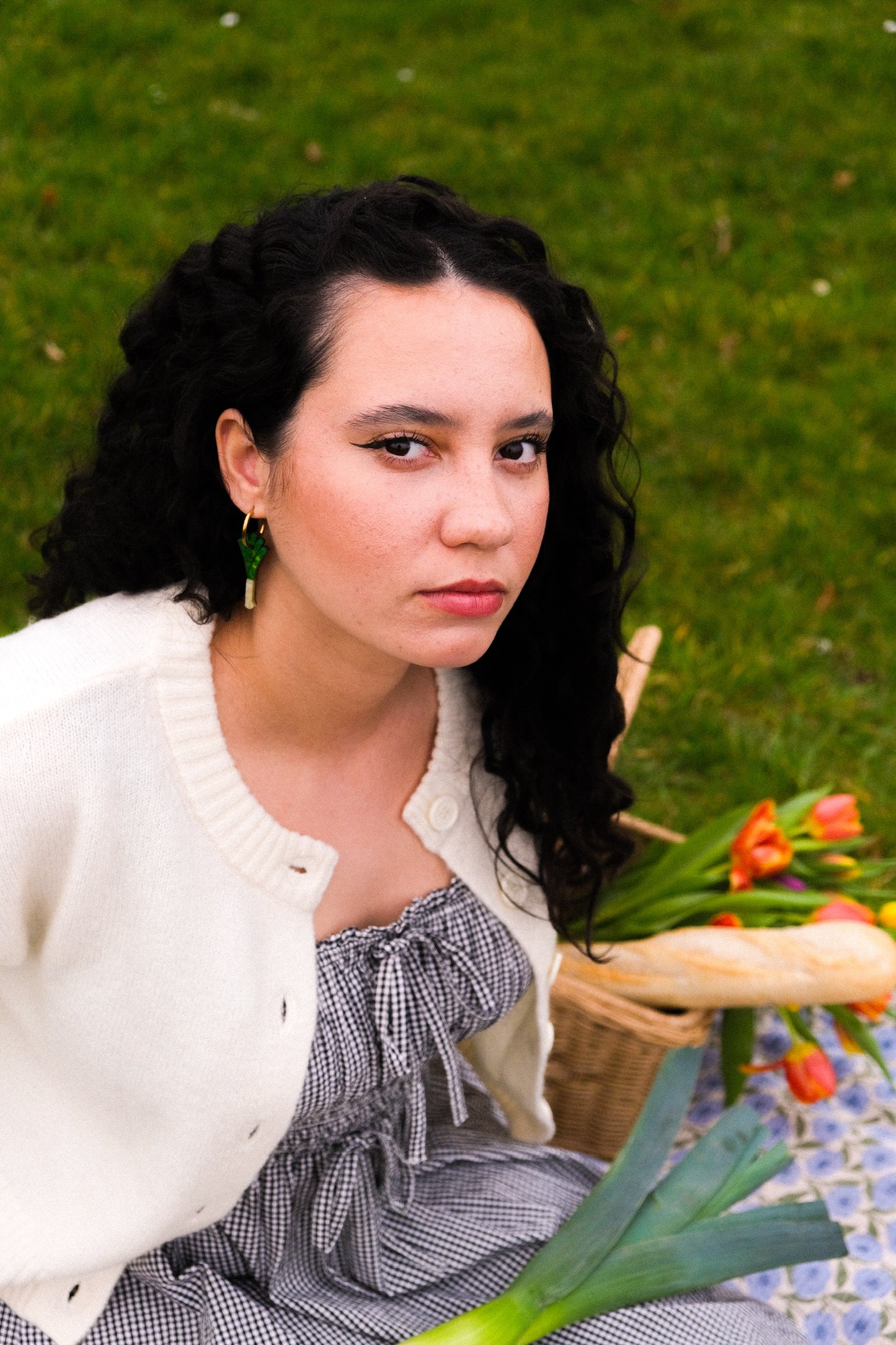 Leek Hoop Earrings