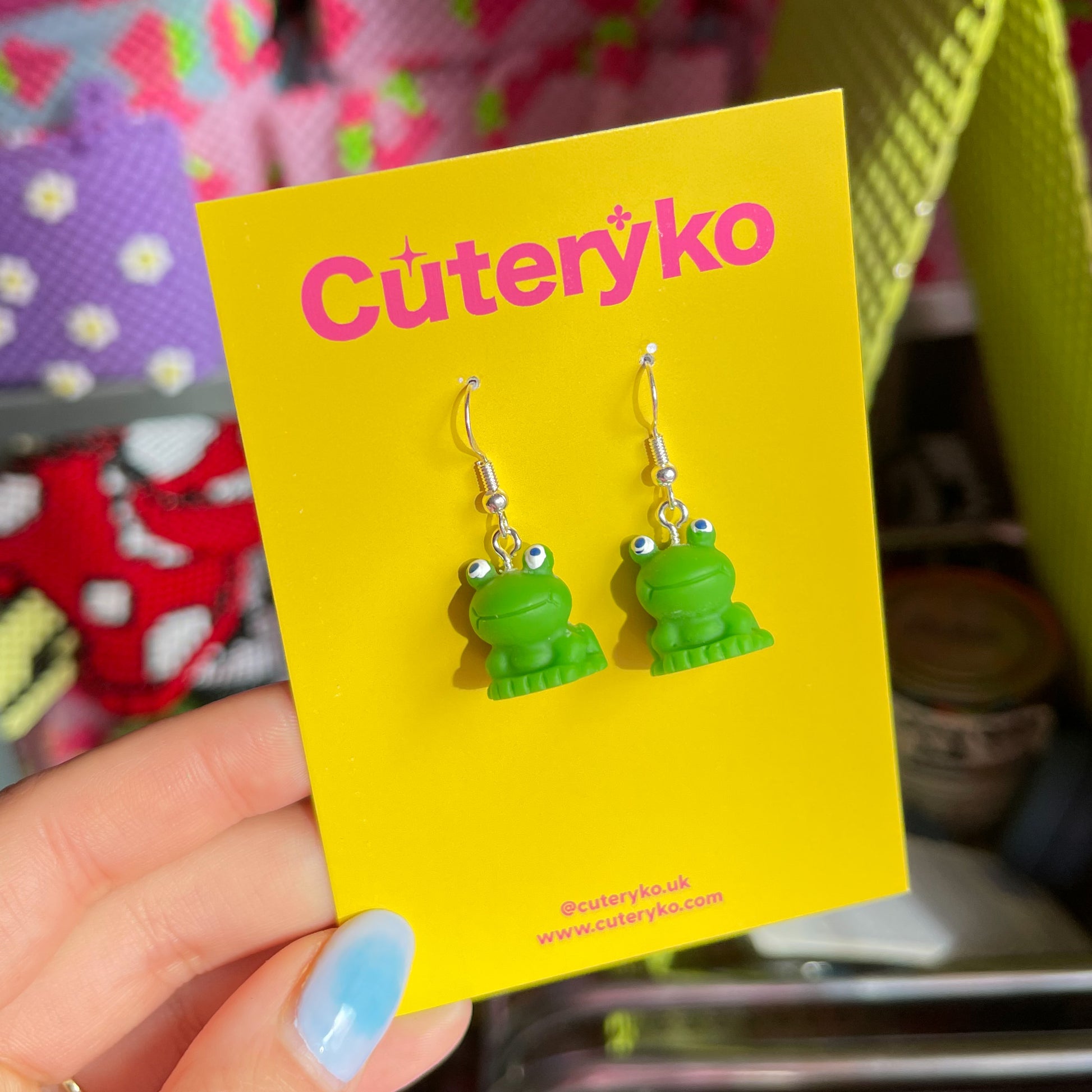 Green Frog Earrings - Cuteryko