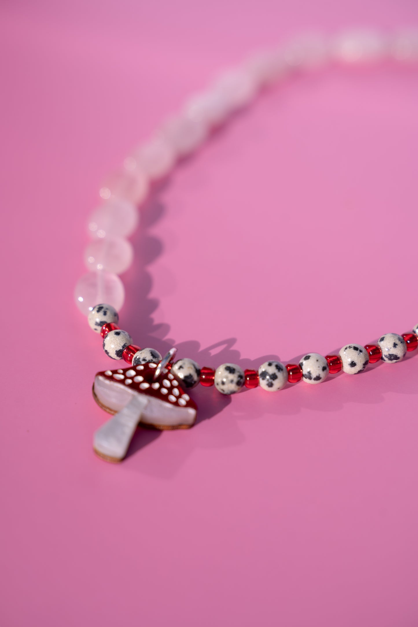 Mushroom Forest Beaded Necklace