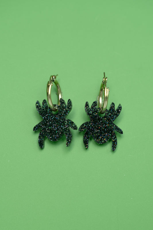 Spider Hoop Earrings