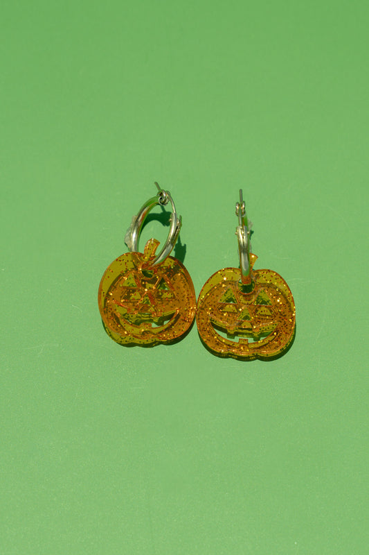 Pumpkin Hoop Earrings