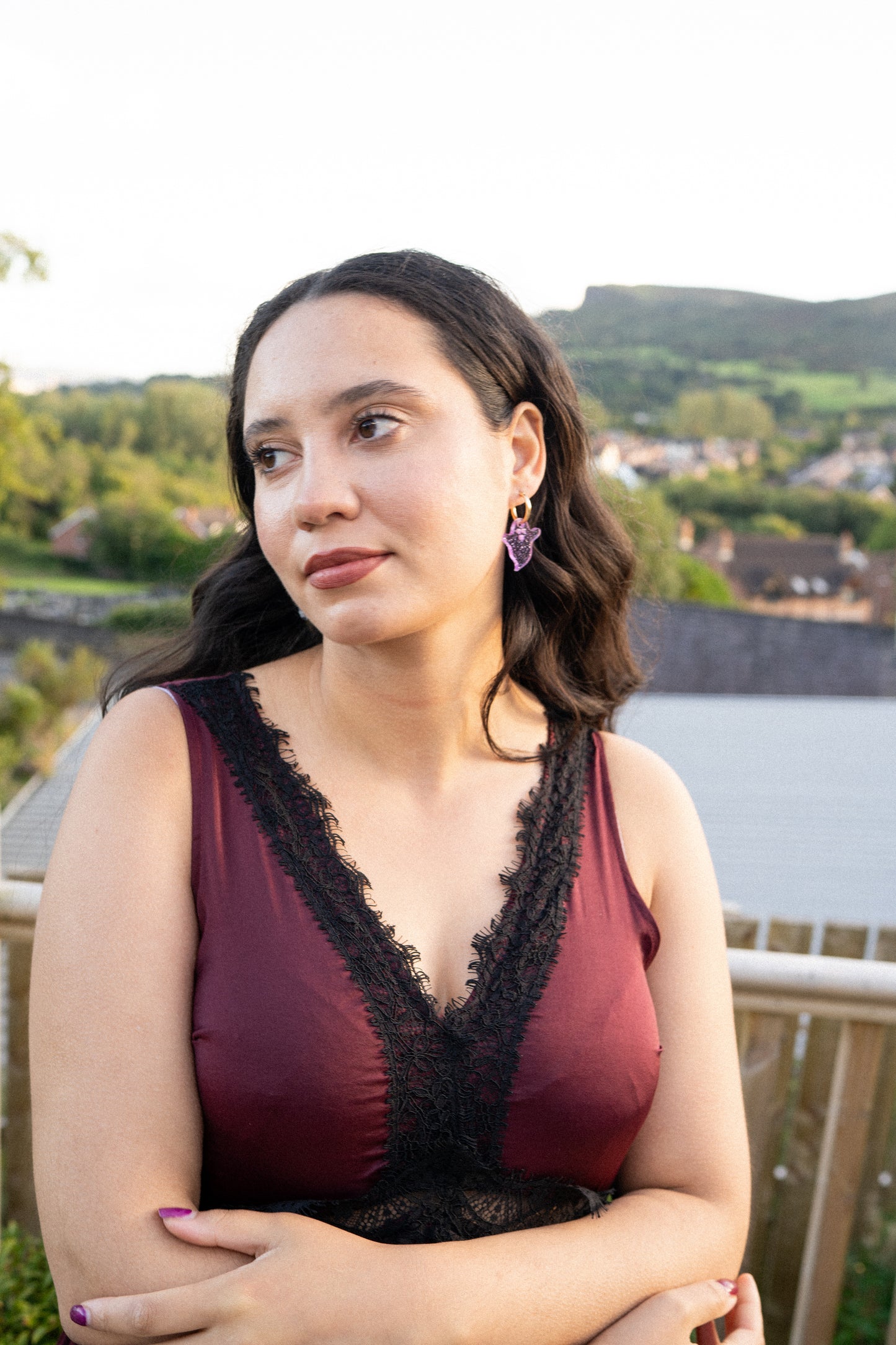 Ghost Hoop Earrings