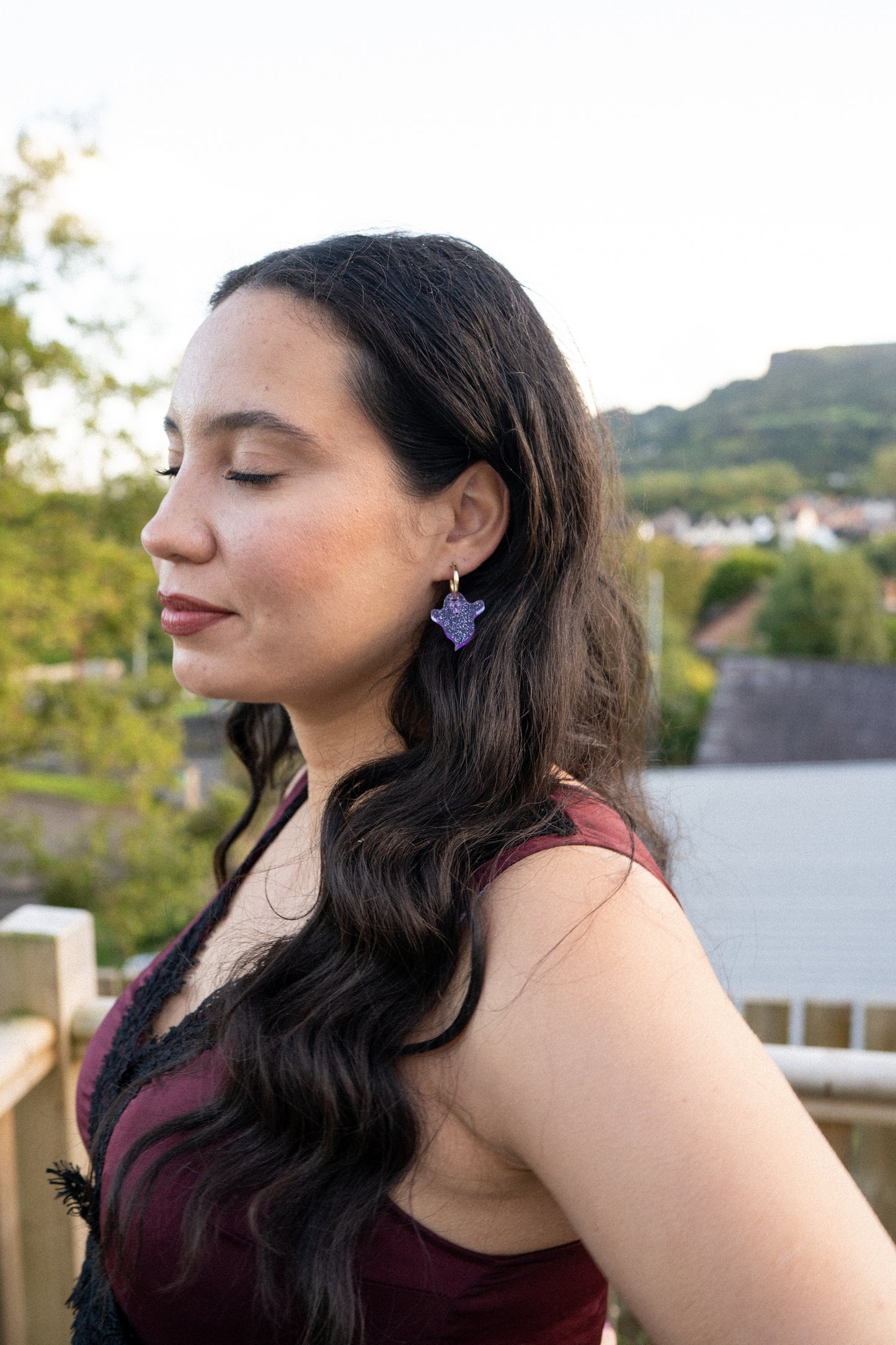 Ghost Hoop Earrings