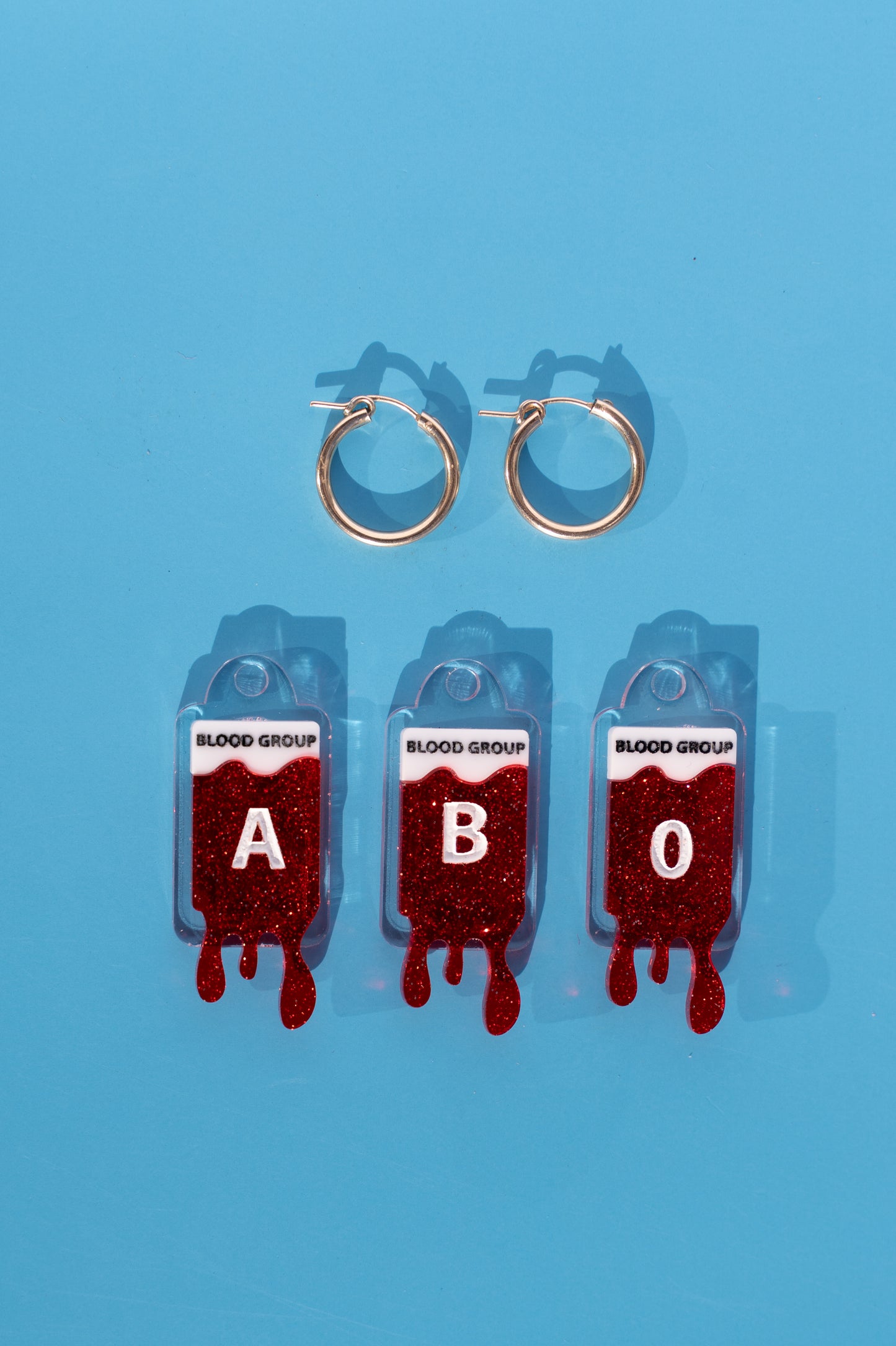 Blood Bag Hoop Earrings